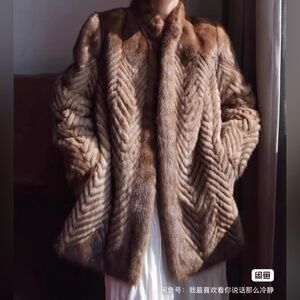 Luxurious high quality Real Mink Rich Brown Teddy Jacket